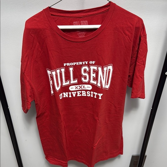 Full Send University Red T-Shirt - Picture 1 of 4
